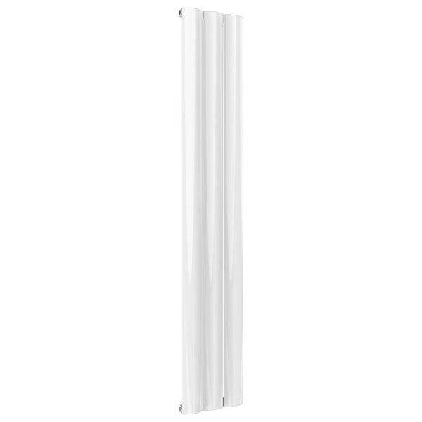 Reina Belva White Single Panel Designer Radiator 1800 x 308mm