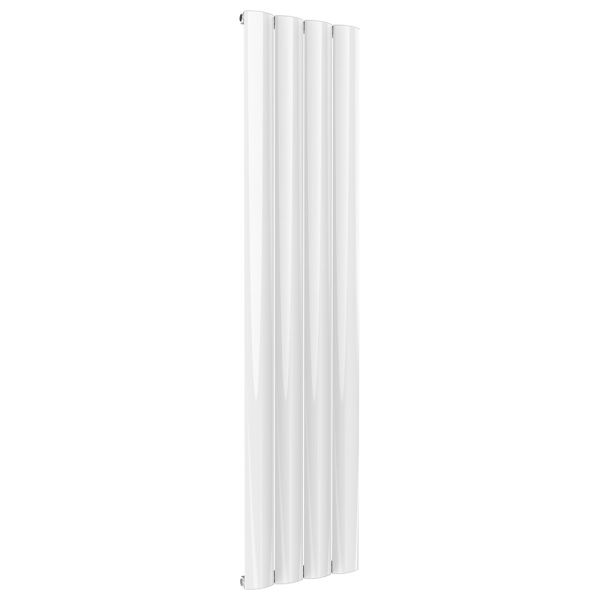 Reina Belva White Single Panel Designer Radiator 1800 x 412mm