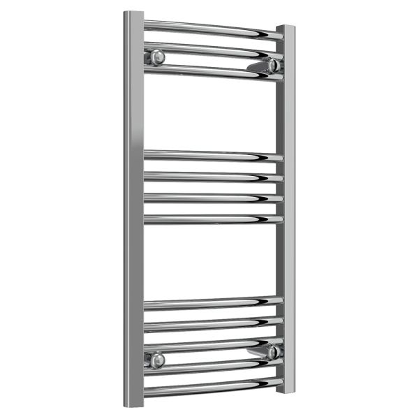 Reina Capo Chrome Curved Towel Rail 800 x 400mm