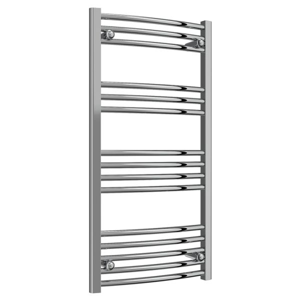 Reina Capo Chrome Curved Towel Rail 1000 x 500mm