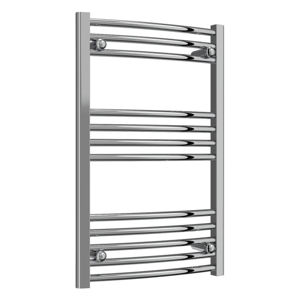 Reina Capo Chrome Curved Towel Rail 800 x 500mm