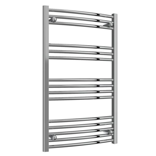 Reina Capo Chrome Curved Towel Rail 1000 x 600mm