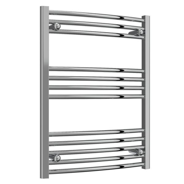 Reina Capo Chrome Curved Towel Rail 800 x 600mm