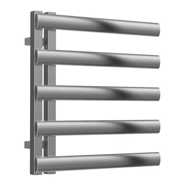 Reina Cavo Brushed Stainless Steel Designer Towel Rail 530 x 500mm