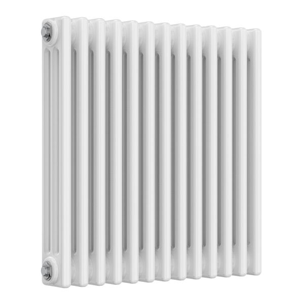 Reina Colona White 3 Column Radiator 600 x 605mm