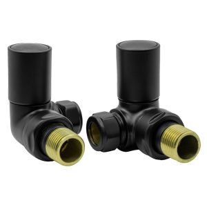 Reina Crova Black Corner Manual Radiator Valves