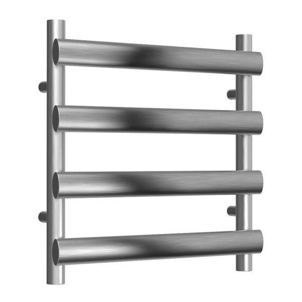 Reina Deno Brushed Stainless Steel Designer Towel Rail 496 x 500mm