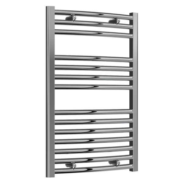 Reina Diva Chrome Curved Towel Rail 800 x 500mm