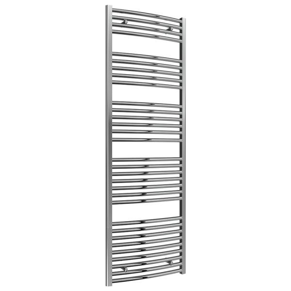 Reina Diva Chrome Curved Towel Rail 1800 x 600mm