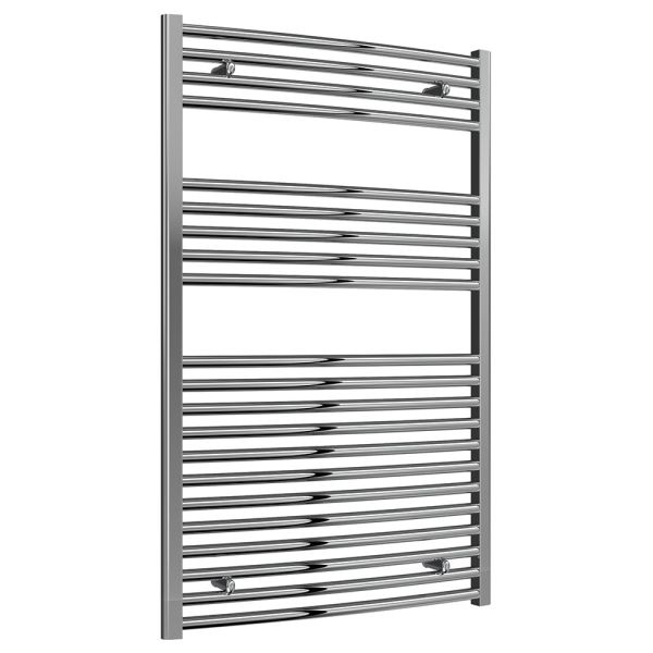 Reina Diva Chrome Curved Towel Rail 1200 x 750mm