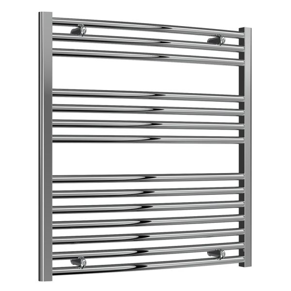 Reina Diva Chrome Curved Towel Rail 800 x 750mm