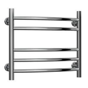 Reina Eos Polished Stainless Steel Curved Towel Rail 430 x 500mm