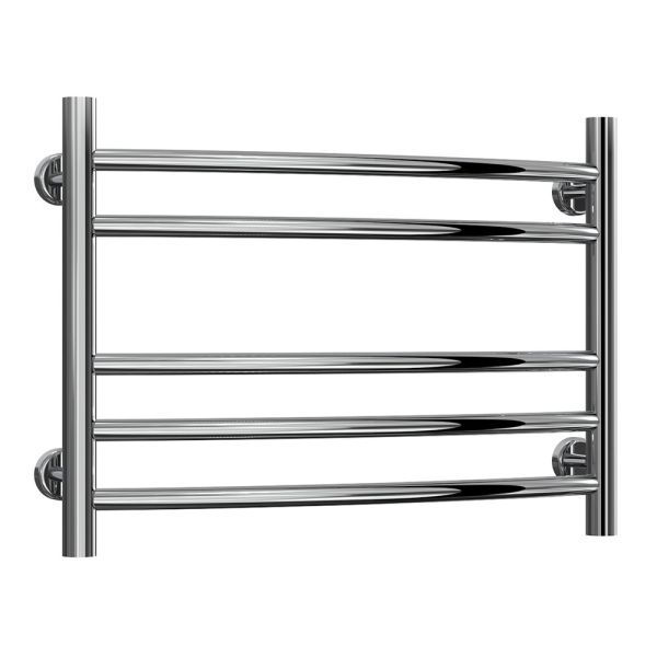 Reina Eos Polished Stainless Steel Curved Towel Rail 430 x 600mm