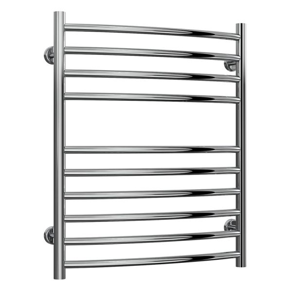 Reina Eos Polished Stainless Steel Curved Towel Rail 720 x 600mm