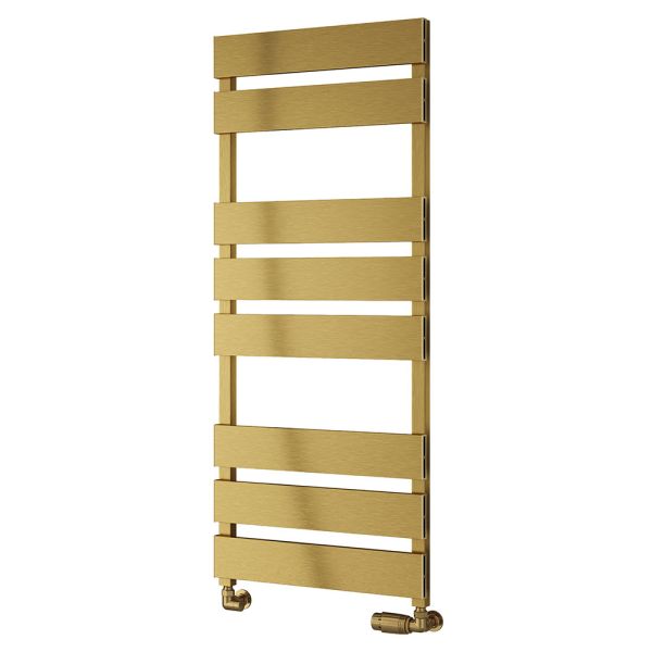 Reina Fermo Satin Gold Designer Towel Rail 1190 x 480mm