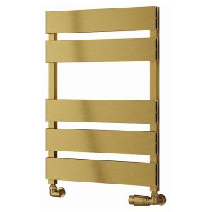 Reina Fermo Satin Gold Designer Towel Rail 710 x 480mm