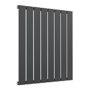 Reina Flat Anthracite Single Panel Designer Radiator 600 x 588mm