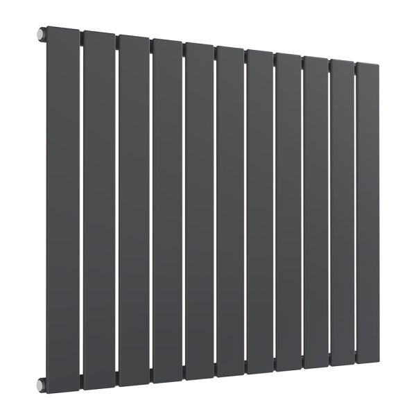 Reina Flat Anthracite Single Panel Designer Radiator 600 x 810mm