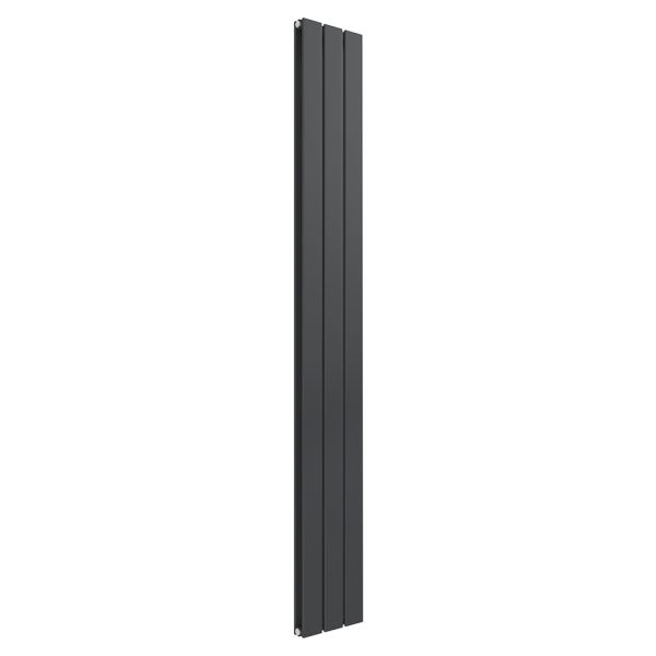 Reina Flat Anthracite Double Panel Designer Radiator 1600 x 218mm