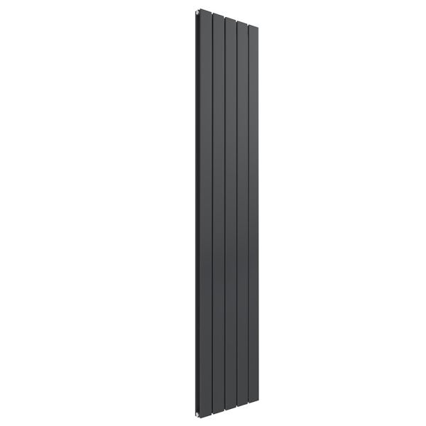 Reina Flat Anthracite Double Panel Designer Radiator 1800 x 366mm