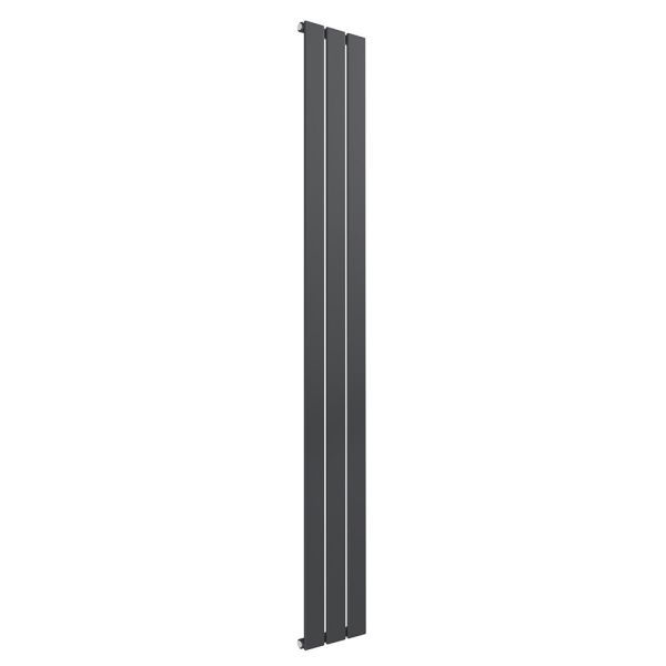 Reina Flat Anthracite Single Panel Designer Radiator 1600 x 218mm