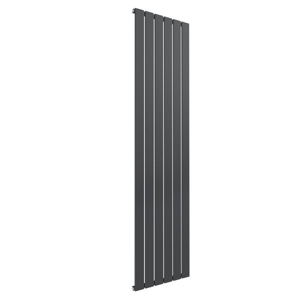 Reina Flat Anthracite Single Panel Designer Radiator 1600 x 440mm