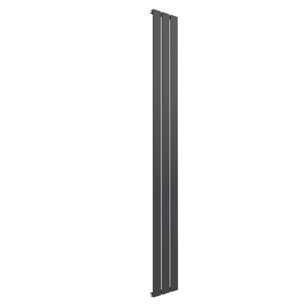 Reina Flat Anthracite Single Panel Designer Radiator 1800 x 218mm