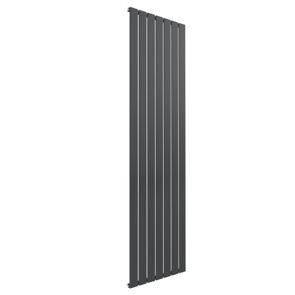 Reina Flat Anthracite Single Panel Designer Radiator 1800 x 514mm