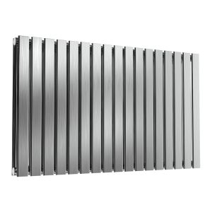 Reina Flox Brushed Stainless Steel Double Designer Radiator 600 x 1003mm