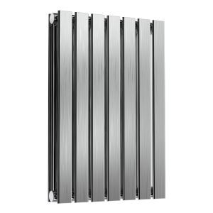 Reina Flox Brushed Stainless Steel Double Designer Radiator 600 x 413mm