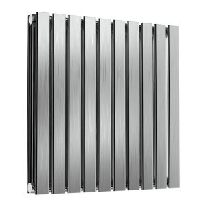 Reina Flox Brushed Stainless Steel Double Designer Radiator 600 x 590mm