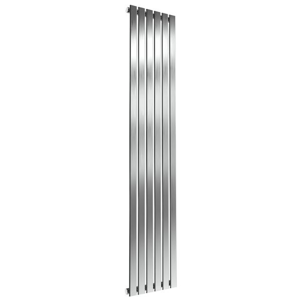 Reina Flox Brushed Stainless Steel Single Designer Radiator 1800 x 354mm