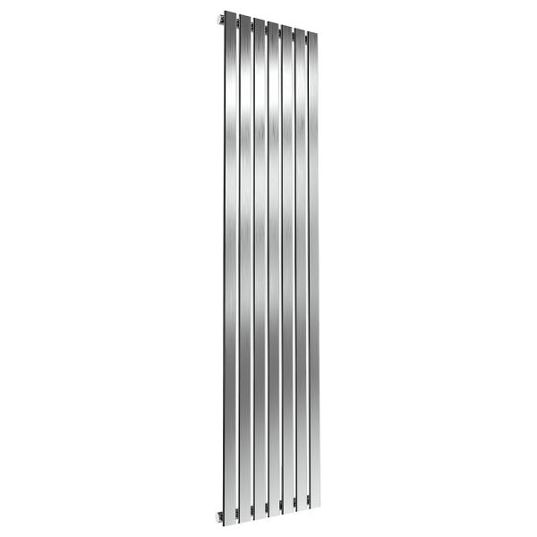 Reina Flox Brushed Stainless Steel Single Designer Radiator 1800 x 413mm