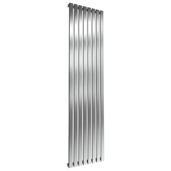 Reina Flox Brushed Stainless Steel Single Designer Radiator 1800 x 472mm