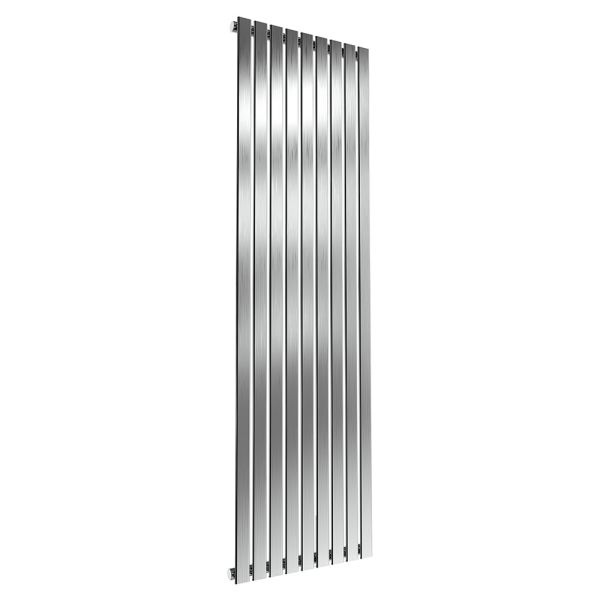 Reina Flox Brushed Stainless Steel Single Designer Radiator 1800 x 531mm