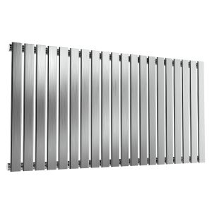 Reina Flox Brushed Stainless Steel Single Designer Radiator 600 x 1180mm