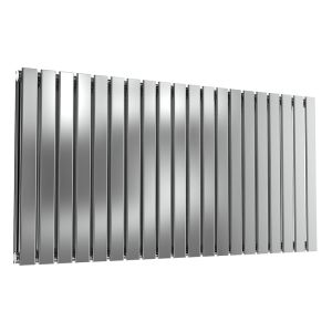 Reina Flox Polished Stainless Steel Double Designer Radiator 600 x 1180mm