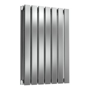 Reina Flox Polished Stainless Steel Double Designer Radiator 600 x 413mm