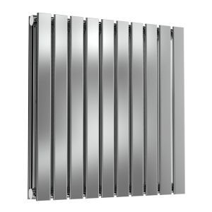 Reina Flox Polished Stainless Steel Double Designer Radiator 600 x 590mm