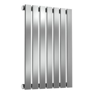 Reina Flox Polished Stainless Steel Single Designer Radiator 600 x 413mm