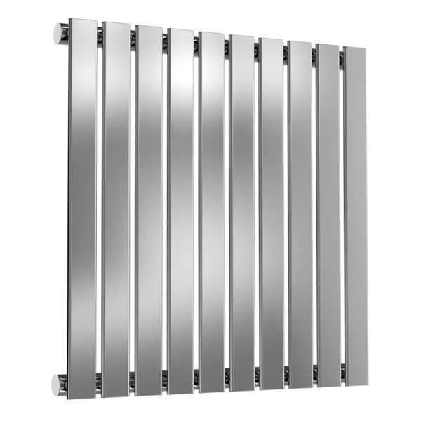 Reina Flox Polished Stainless Steel Single Designer Radiator 600 x 590mm