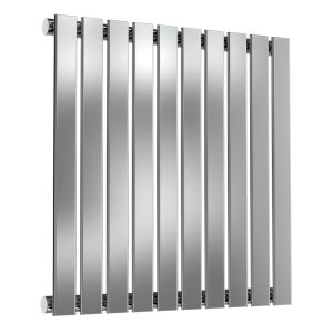 Reina Flox Polished Stainless Steel Single Designer Radiator 600 x 590mm