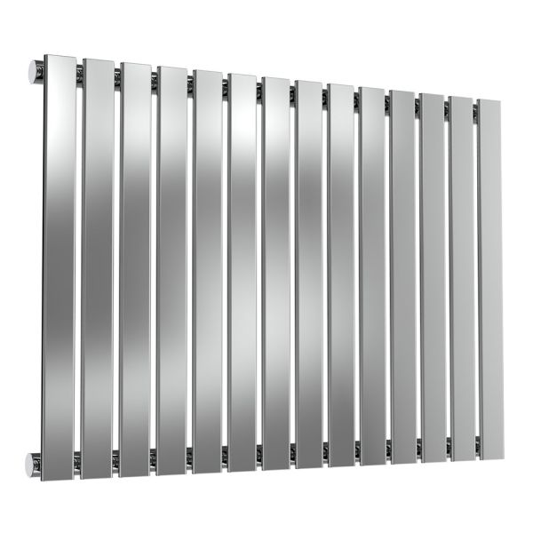 Reina Flox Polished Stainless Steel Single Designer Radiator 600 x 826mm