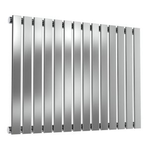 Reina Flox Polished Stainless Steel Single Designer Radiator 600 x 826mm