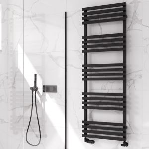 Reina Kale Black Designer Towel Rail 1436 x 500mm