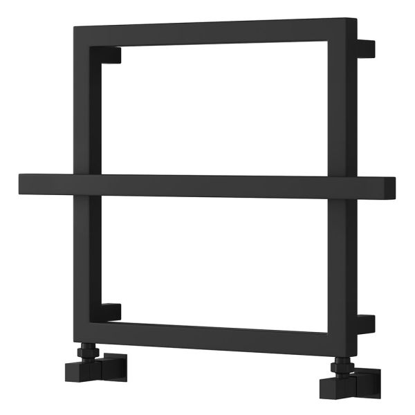 Reina Lago 1 Black Designer Towel Rail 450 x 600mm