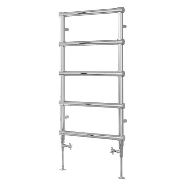 Reina Lecco Chrome Traditional Designer Towel Rail 900 x 500mm