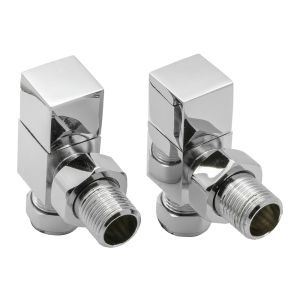 Reina Loge Chrome Angled Manual Radiator Valves