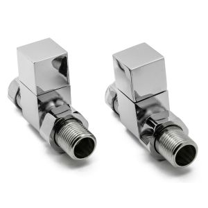 Reina Loge Chrome Straight Manual Radiator Valves