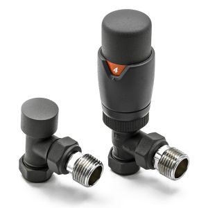 Reina Modal Anthracite Angled Thermostatic Radiator Valves